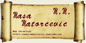 Maša Matorčević vizit kartica